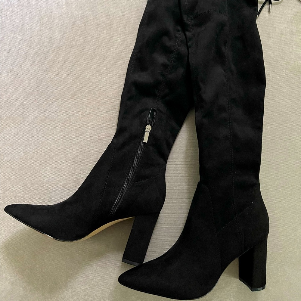 Marc Fisher thigh high over the knee boots with tie at the top